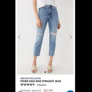 True Religion Starr High Rise Straight Jean